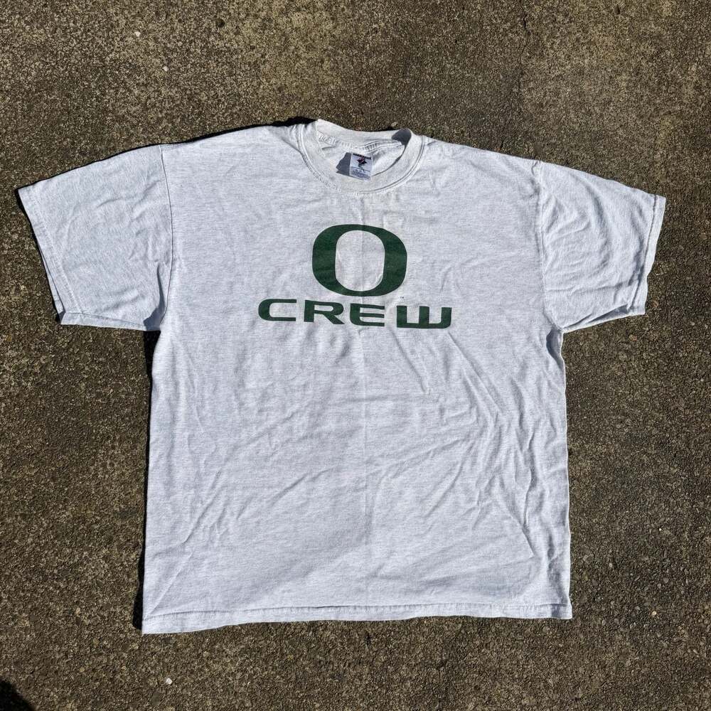 Vintage University of Oregon Ducks Crew T-Shirt, Heather Gray, Size XL